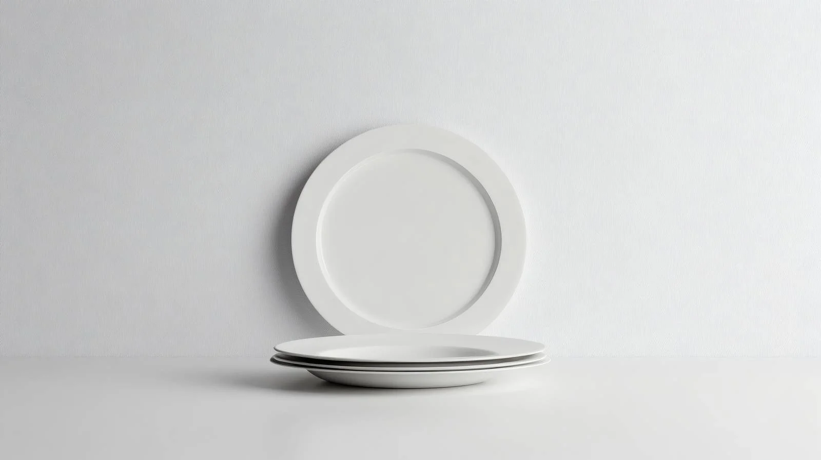 Minimal White Plate on Table Setting — free download from Dotvec