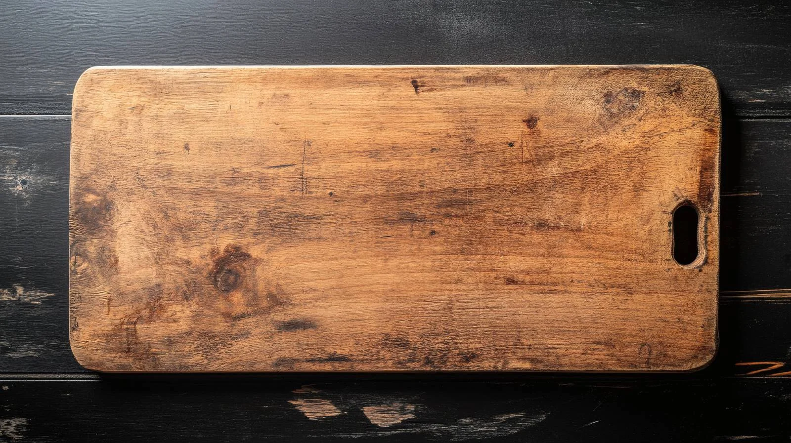 Minimalist wooden board on dark surface — free download from Dotvec