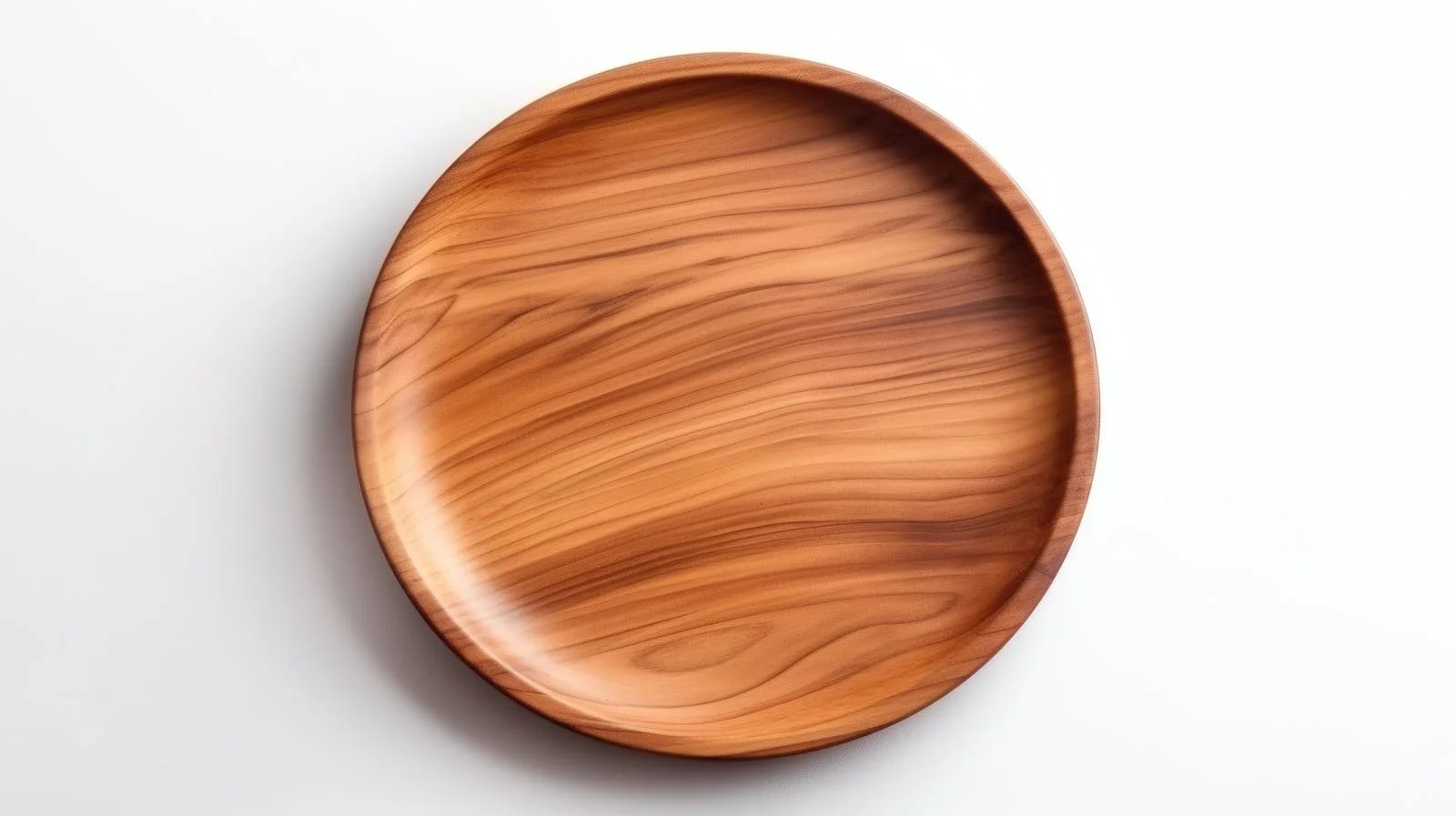 Rustic Wooden Platter on White Surface — free download from Dotvec