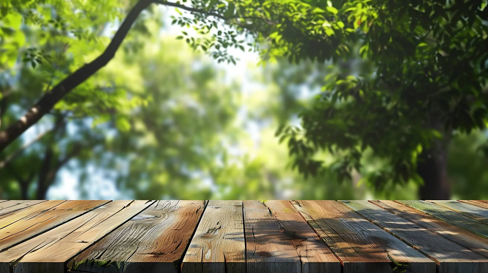 Minimalist Wooden Table on Green Background — free download from Dotvec