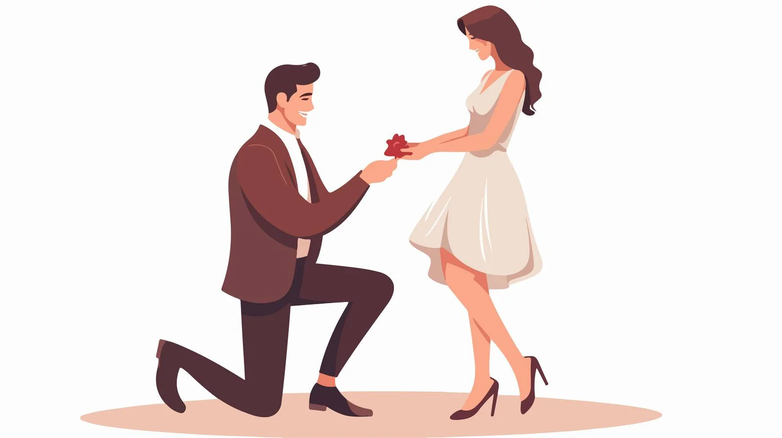 Romantic man proposing with ring surprise — free download from Dotvec