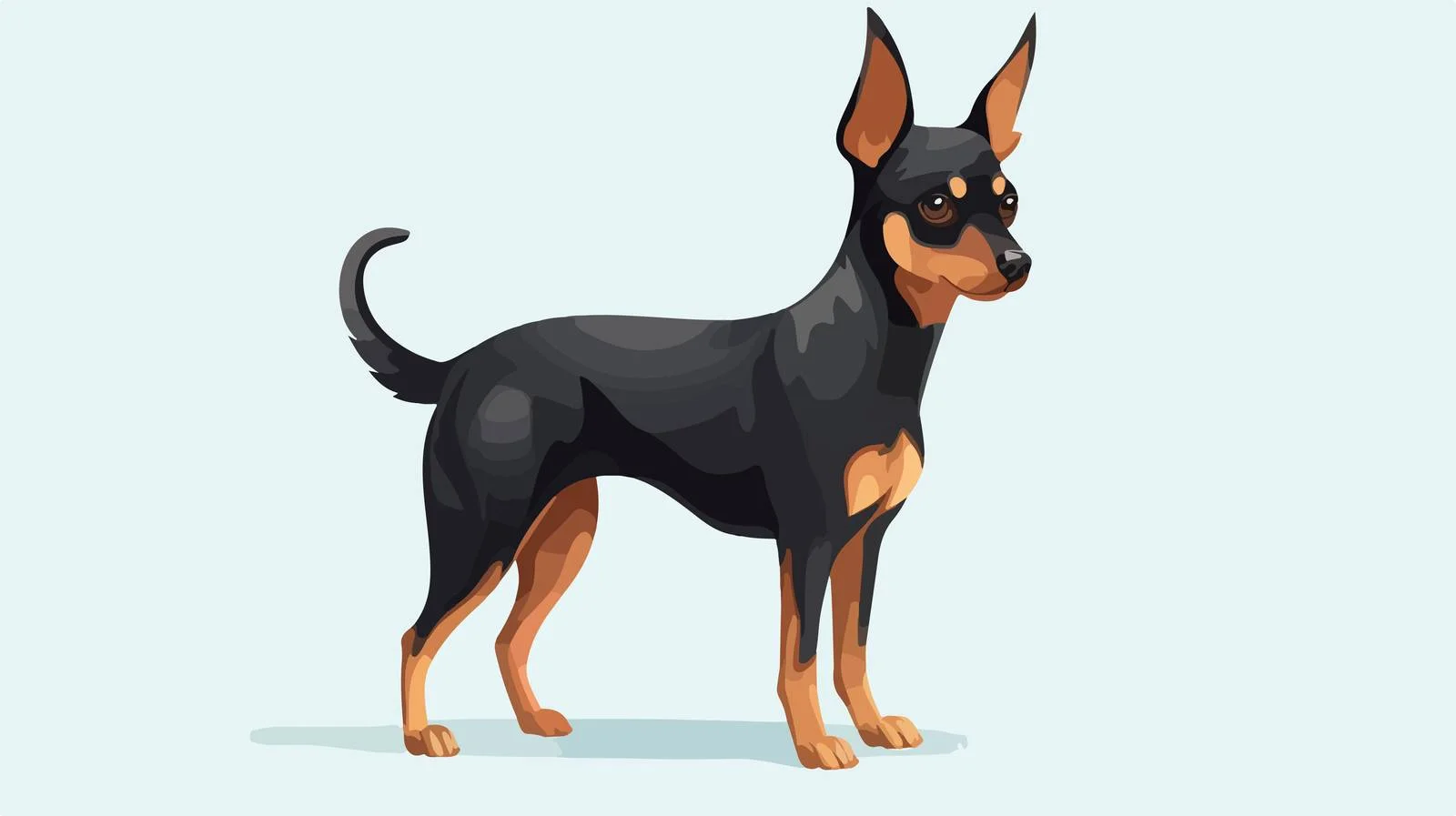 Delightful English Toy Terrier Poses Gracefully — free download from Dotvec