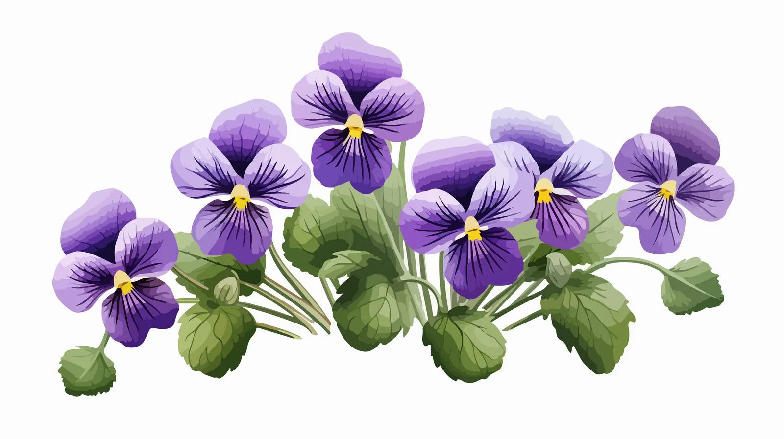 Blooming English Wood Violet Garden Flower — free download from Dotvec