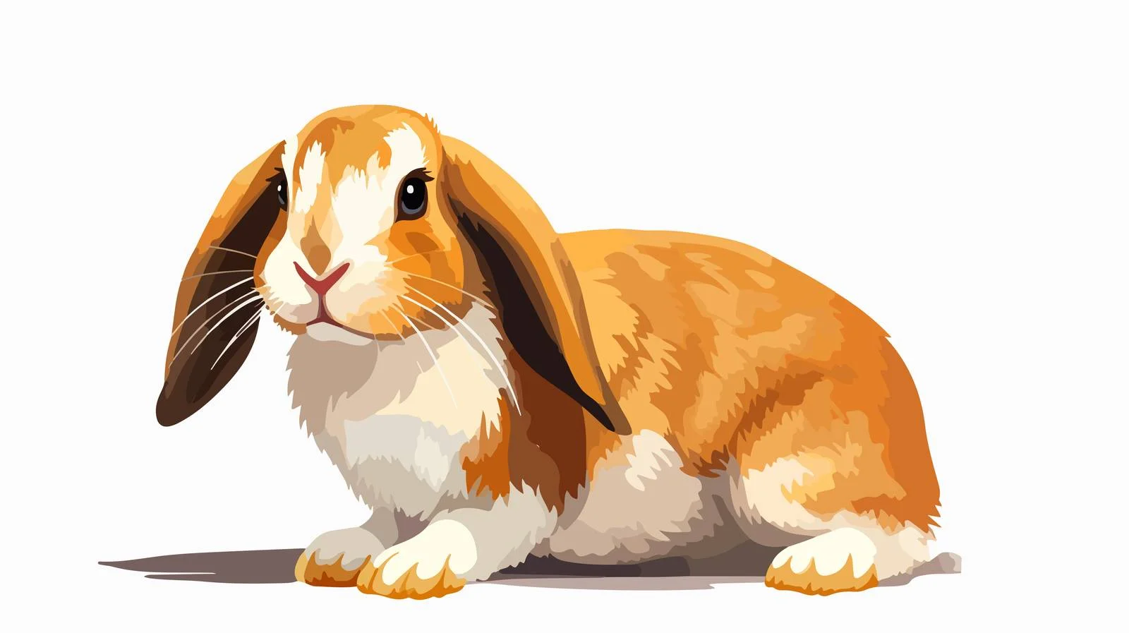 Elegant Ginger Spotted Lop-Eared Rabbit — free download from Dotvec