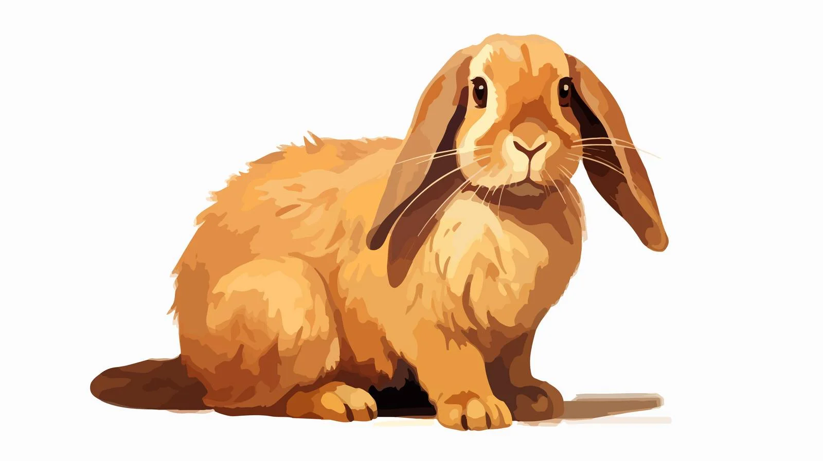 Majestic Ginger Spotty Lop-Eared Rabbit — free download from Dotvec
