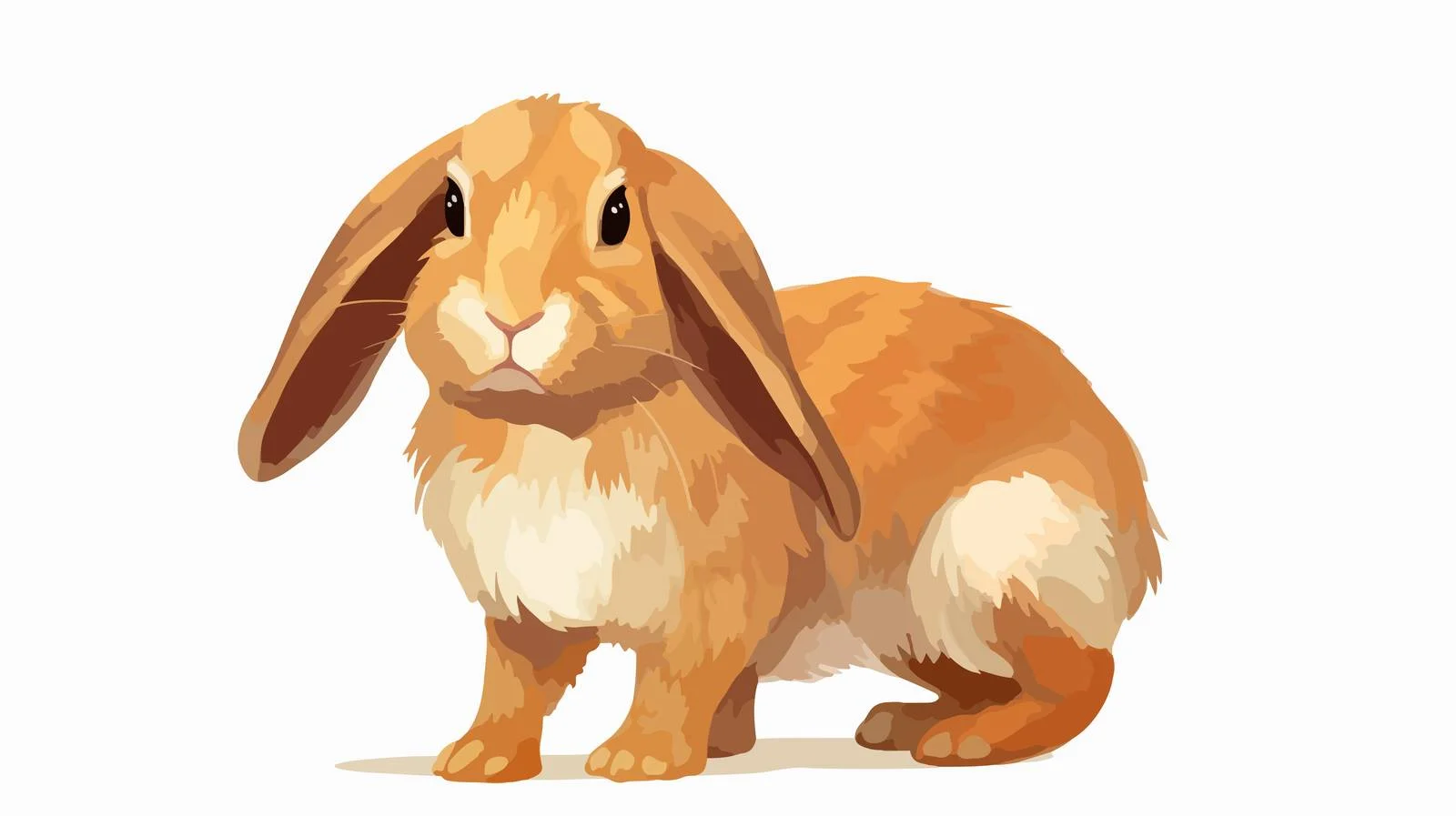 Ginger Spotty English Lop-Eared Rabbit — free download from Dotvec