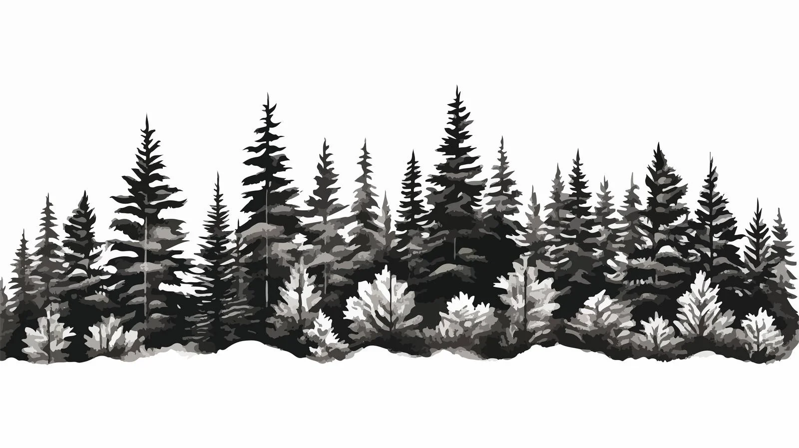 Majestic Evergreen Woodland Scene at Dusk — free download from Dotvec