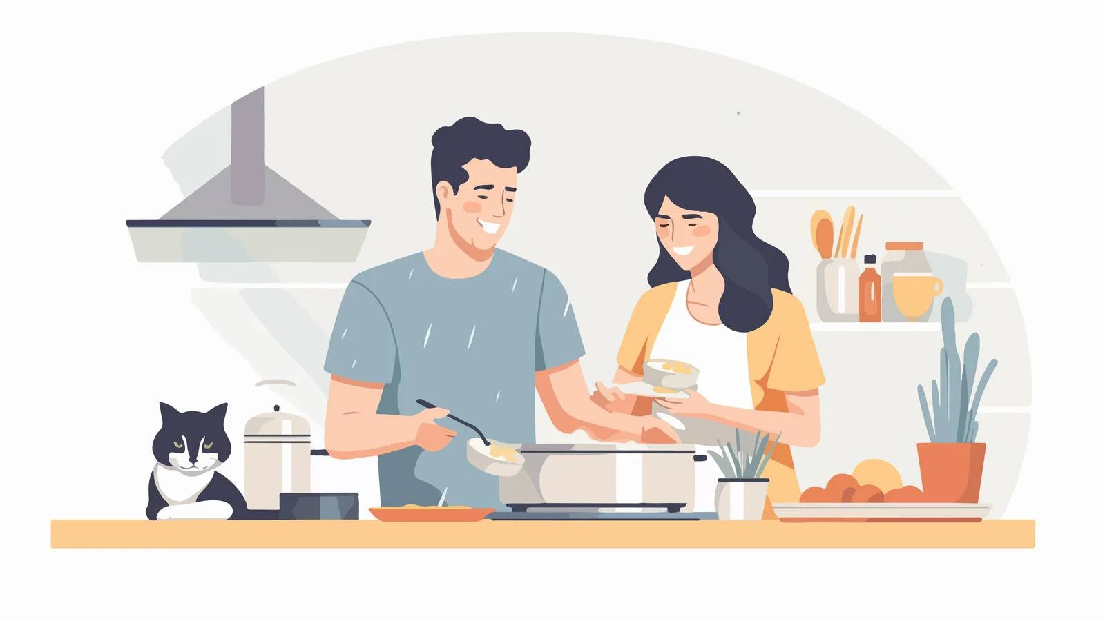 Young couple's daily household activities — free download from Dotvec