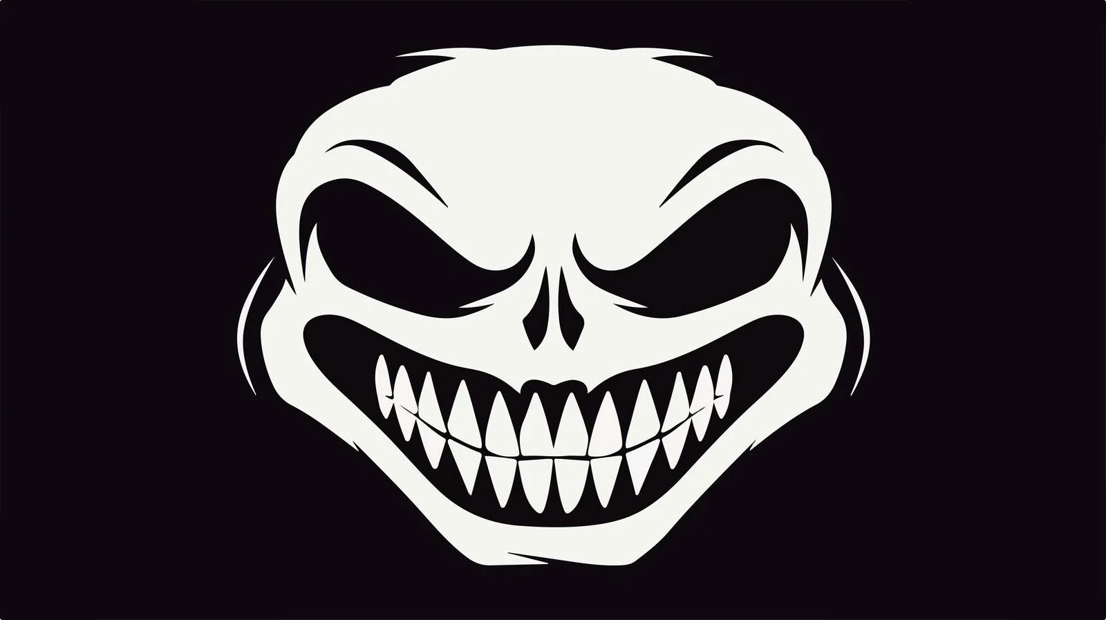 Sinister grin stencil perfect for Halloween — free download from Dotvec