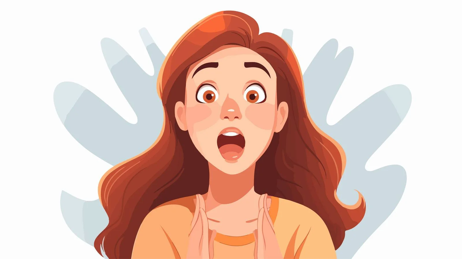 Woman Expresses Astonishment with Joyful Reaction — free download from Dotvec