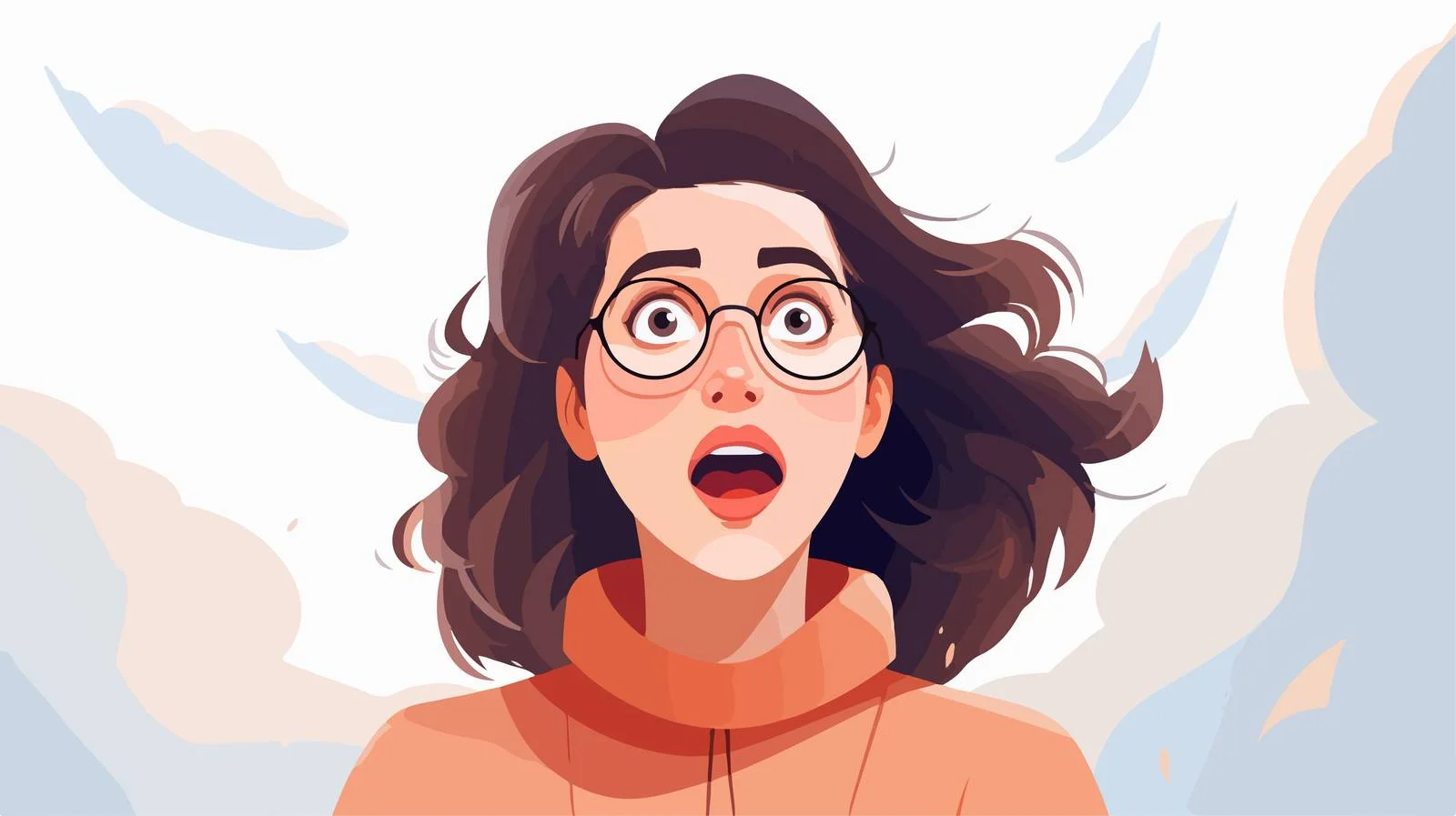 Woman Expressing Amazement with Wow Reaction — free download from Dotvec