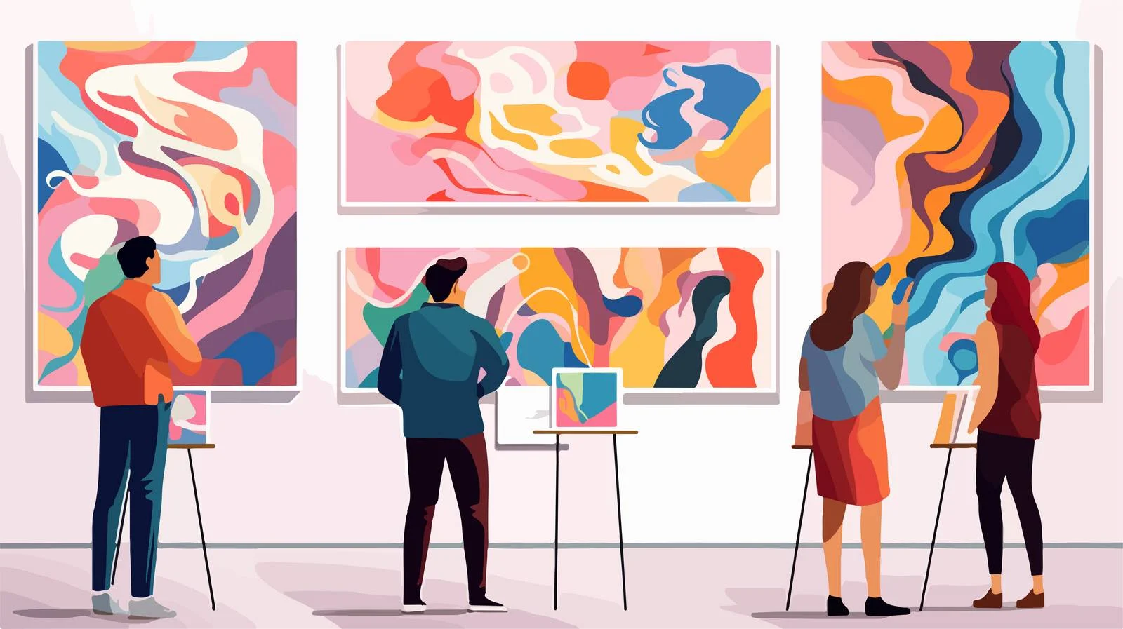 Contemporary Art Exhibition: Abstract Painting Exploration — free download from Dotvec