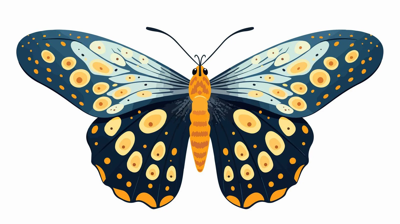 Vibrant Tropical Moth with Antennae at Night — free download from Dotvec