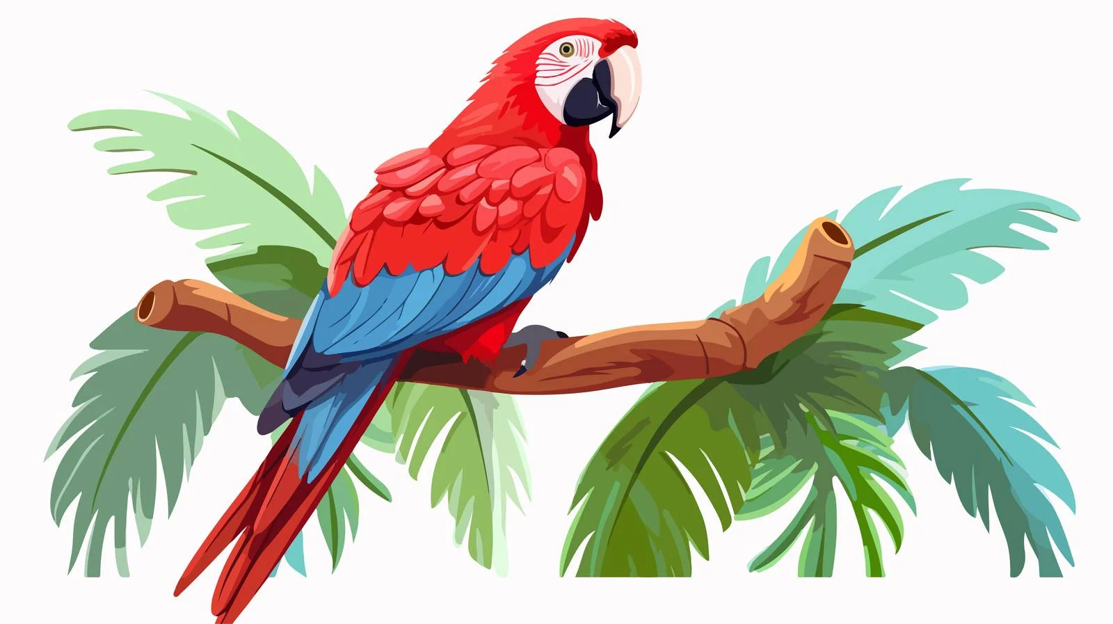 Vibrant Tropical Macaw Parrot Perched Beautifully — free download from Dotvec