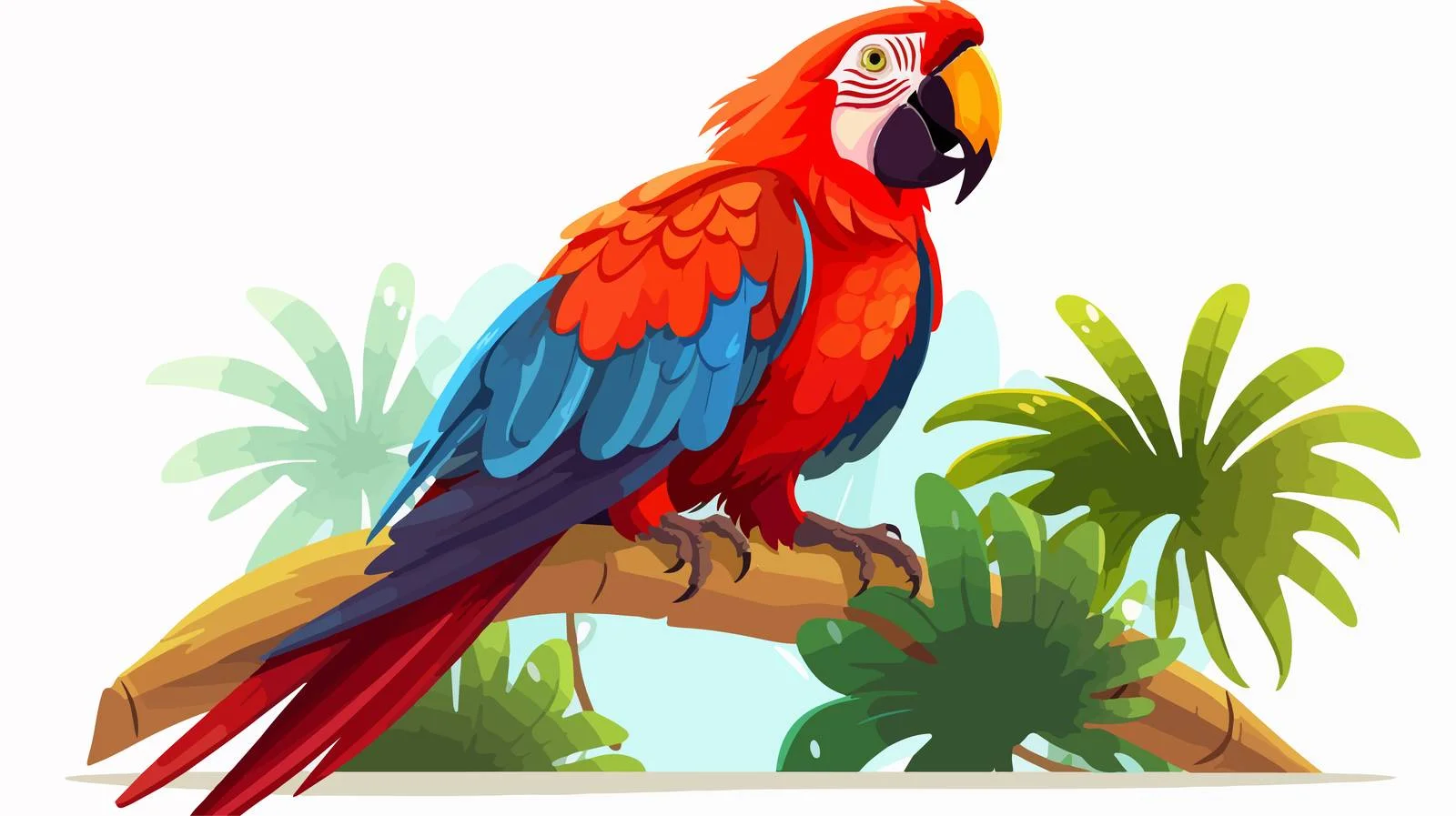 Vibrant Macaw Parrot in Tropical Setting — free download from Dotvec