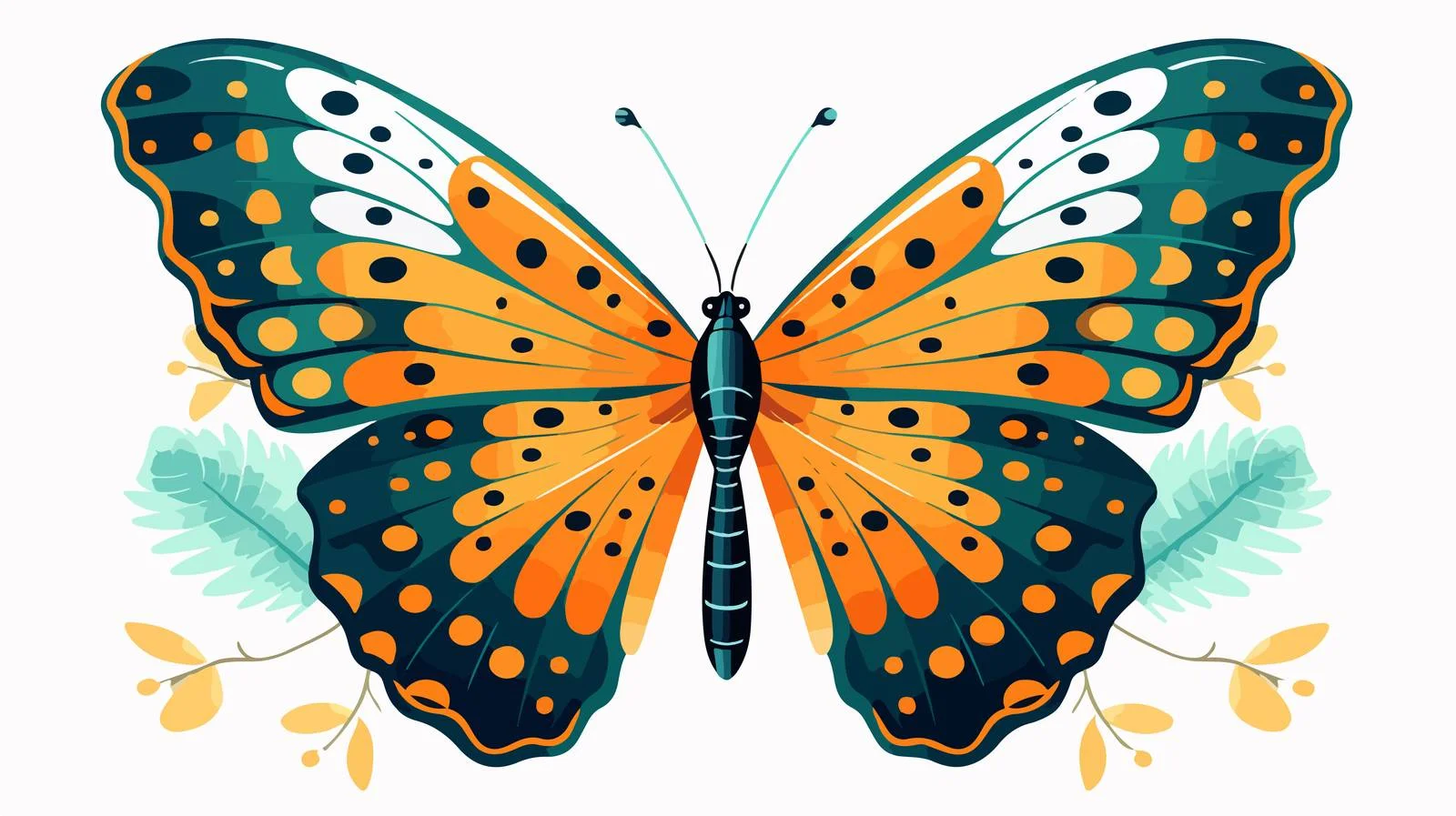 Vibrant Exotic Butterfly in Summer — free download from Dotvec
