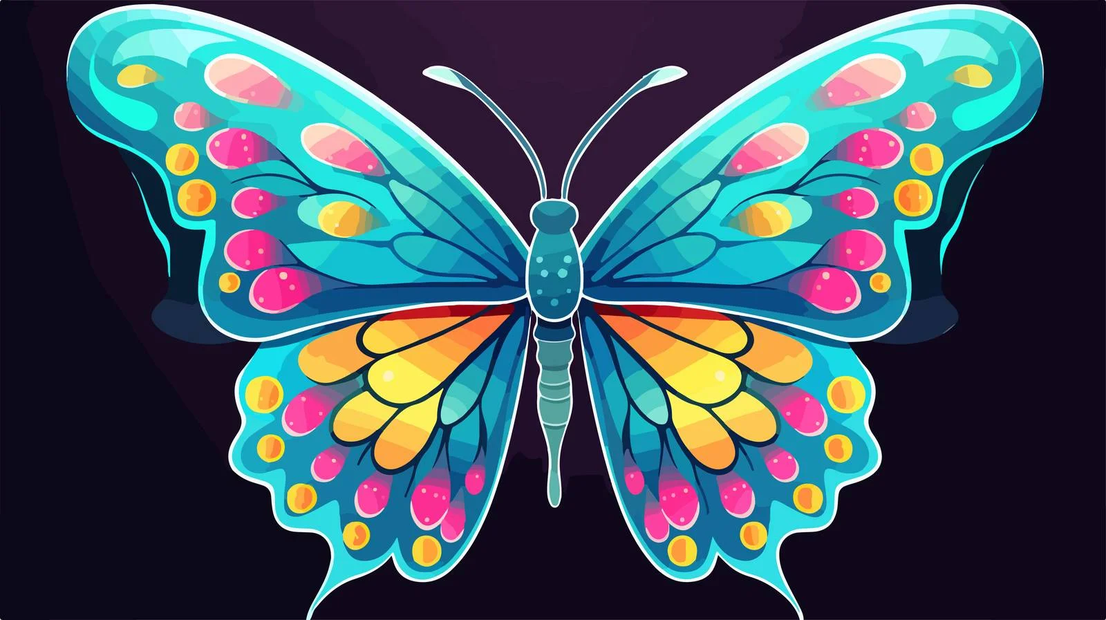 Elegant Tropical Butterfly in Flight — free download from Dotvec