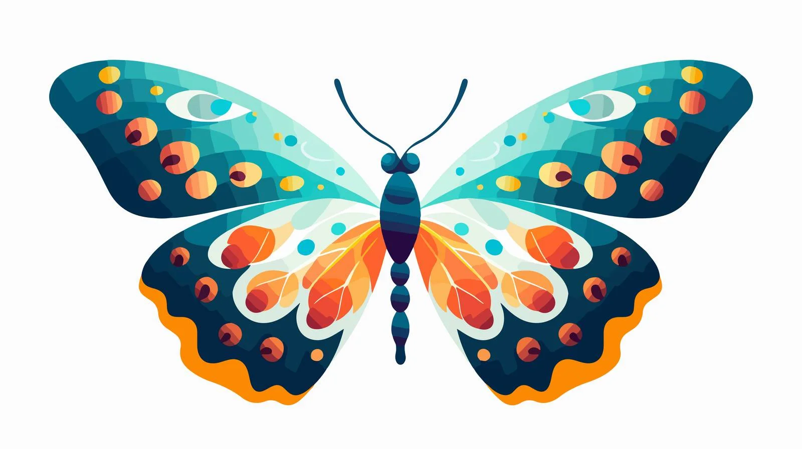 Elegant Tropical Butterfly in Flight — free download from Dotvec