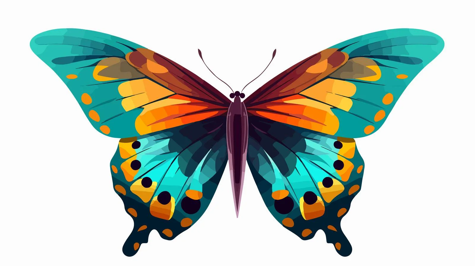 Elegant Tropical Butterfly in Flight — free download from Dotvec