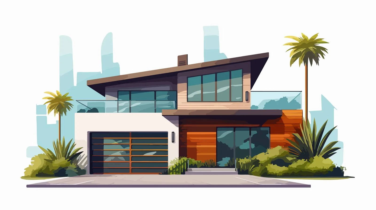 Contemporary Home with Large Glass Windows — free download from Dotvec