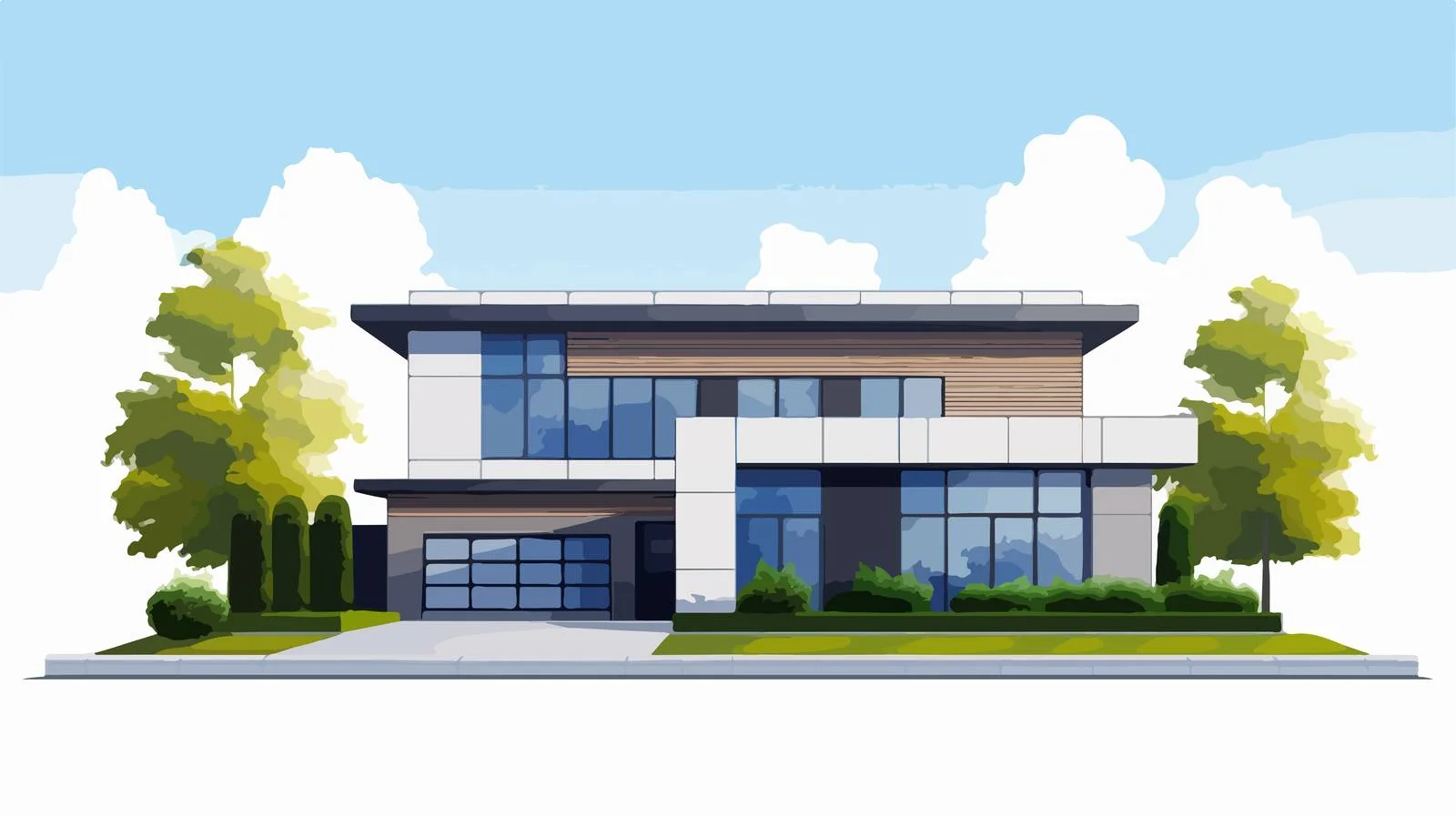 Contemporary Building with Glass Walls — free download from Dotvec