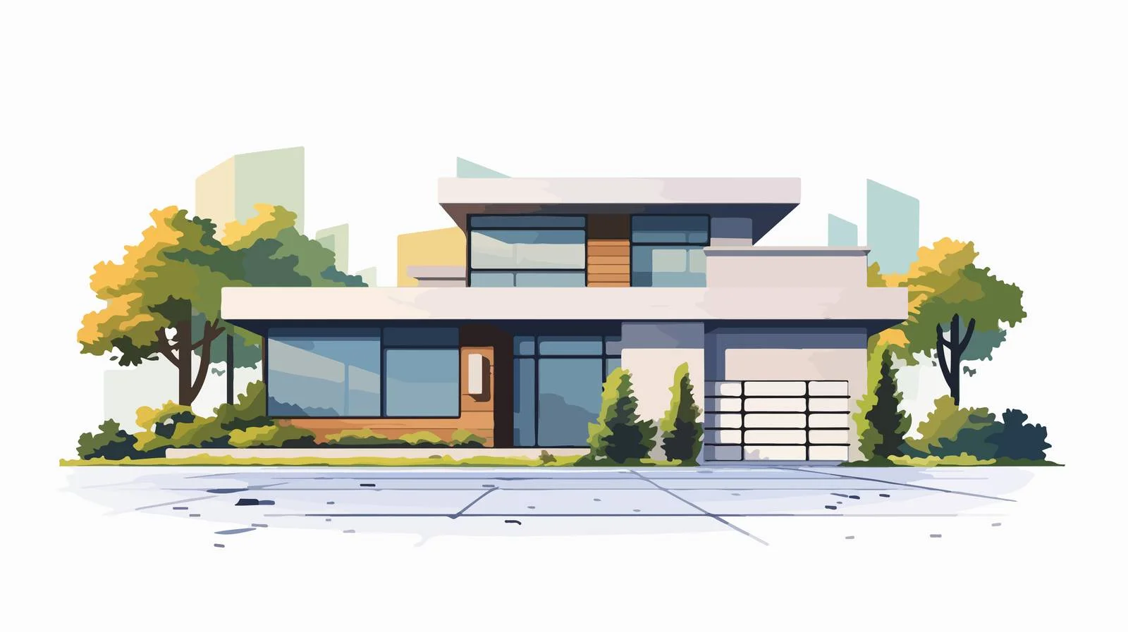 Contemporary Glass-Facade House Structure — free download from Dotvec