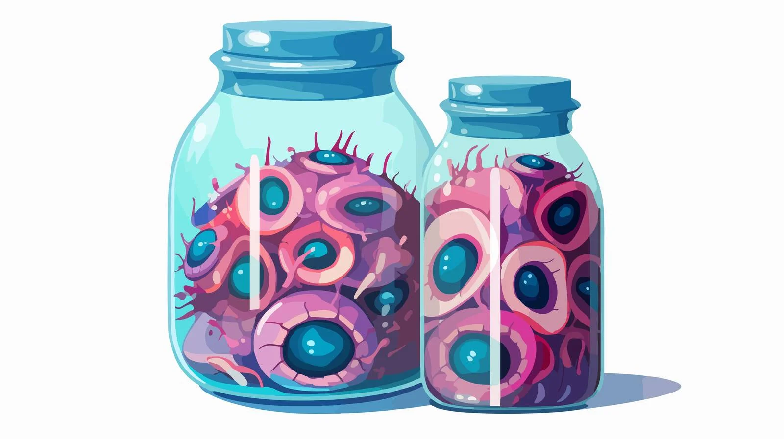 Eerie display of preserved eyes and bones — free download from Dotvec