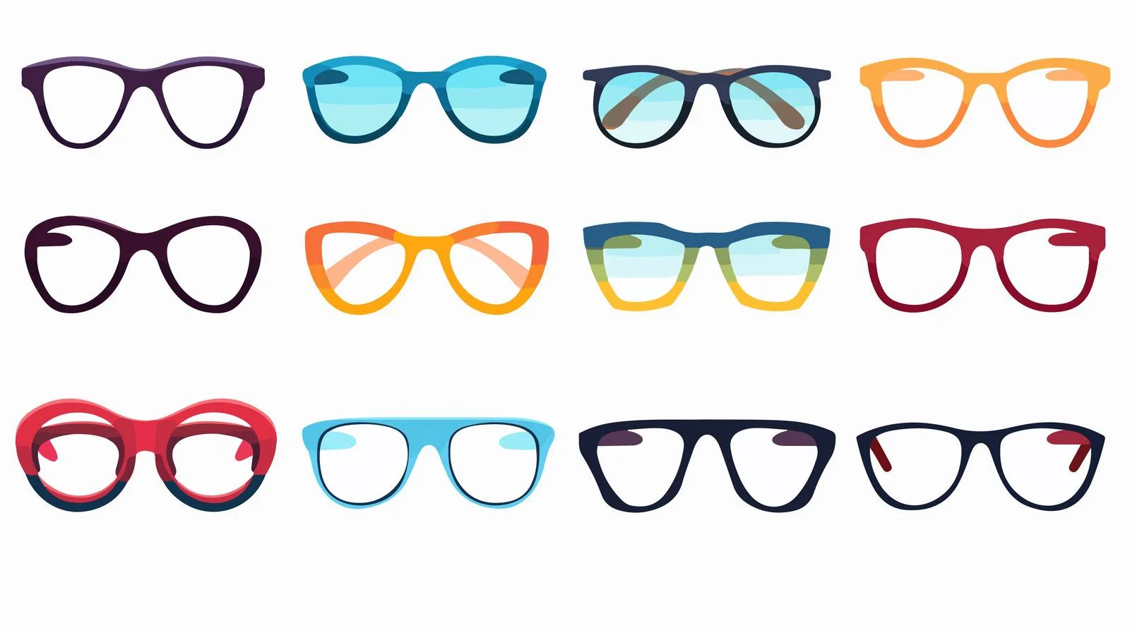 Modern Eye Frame Designs Collection — free download from Dotvec