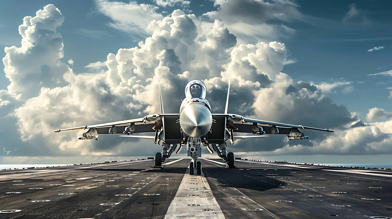 F-14 Jet on Aircraft Carrier Deck — free download from Dotvec