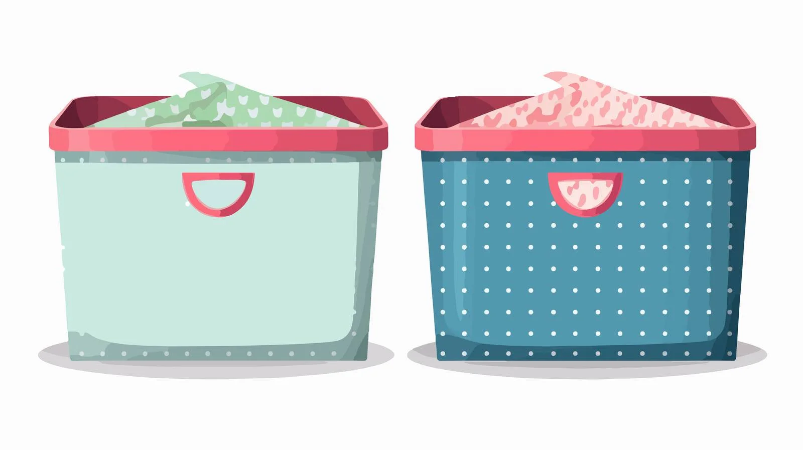 Stylish Fabric Basket with Handles Interior — free download from Dotvec