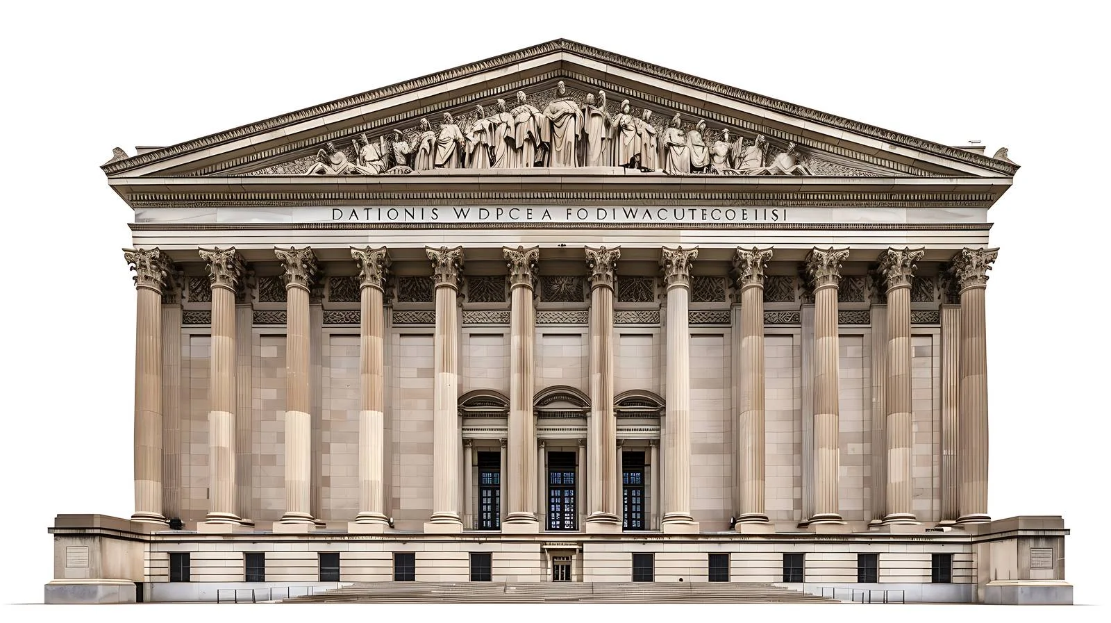 National Archives Building Facade in Washington DC — free download from Dotvec