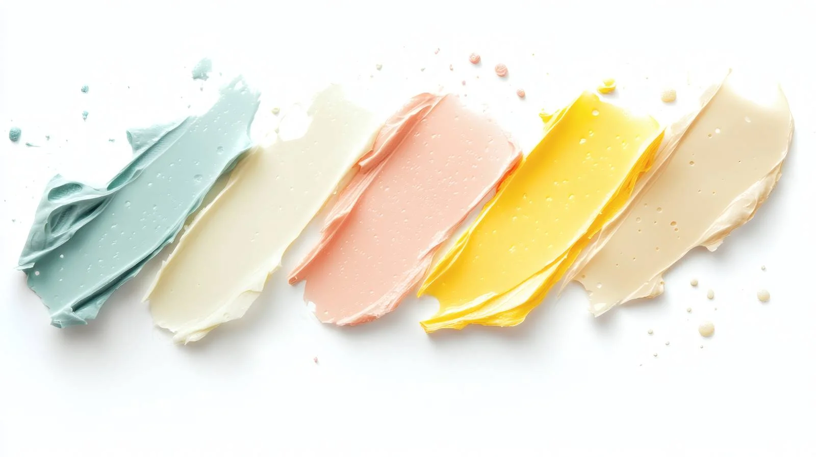 Exfoliating Face Product Swatches on White — free download from Dotvec