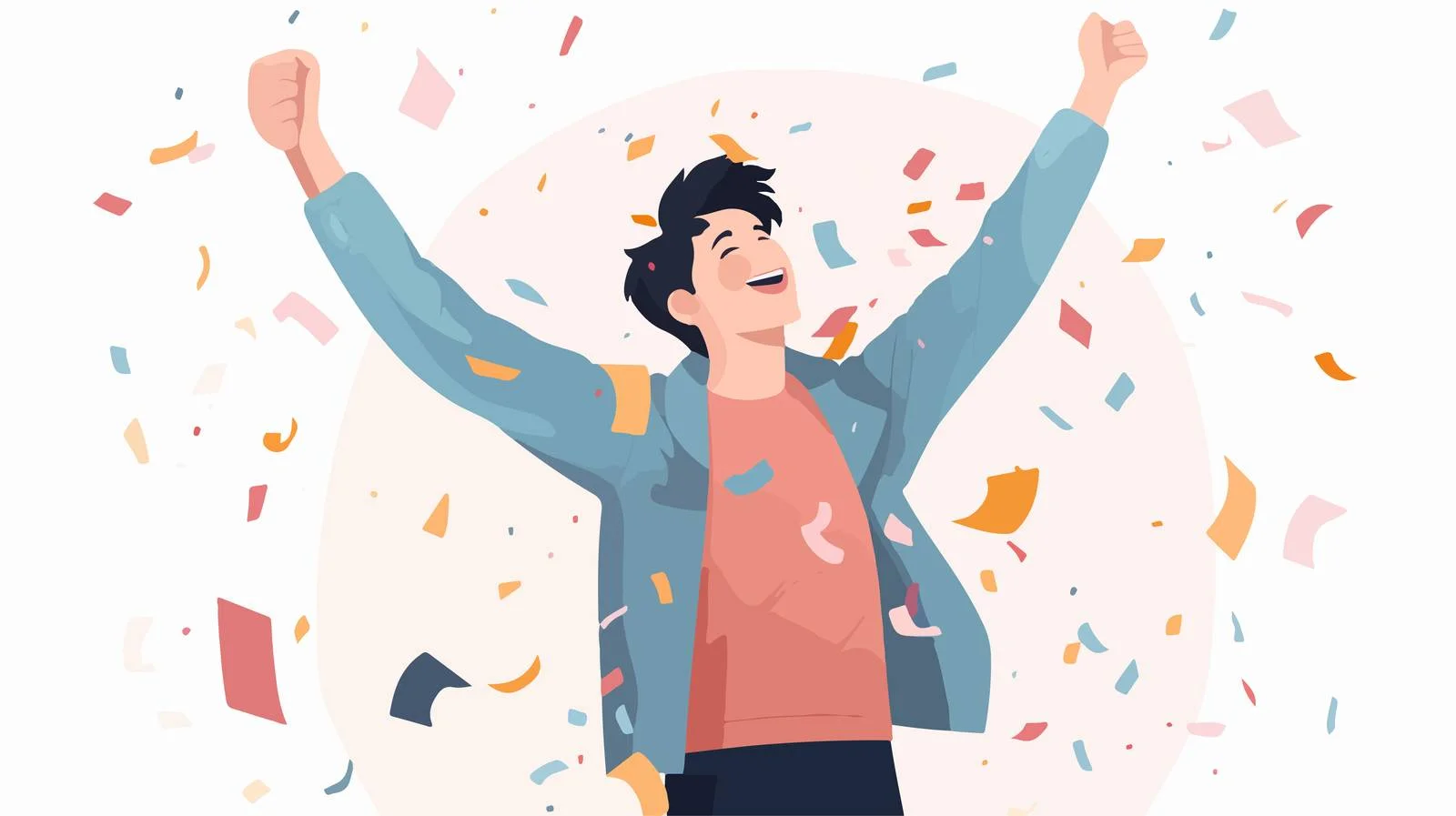 Joyful man shopping with enthusiasm — free download from Dotvec