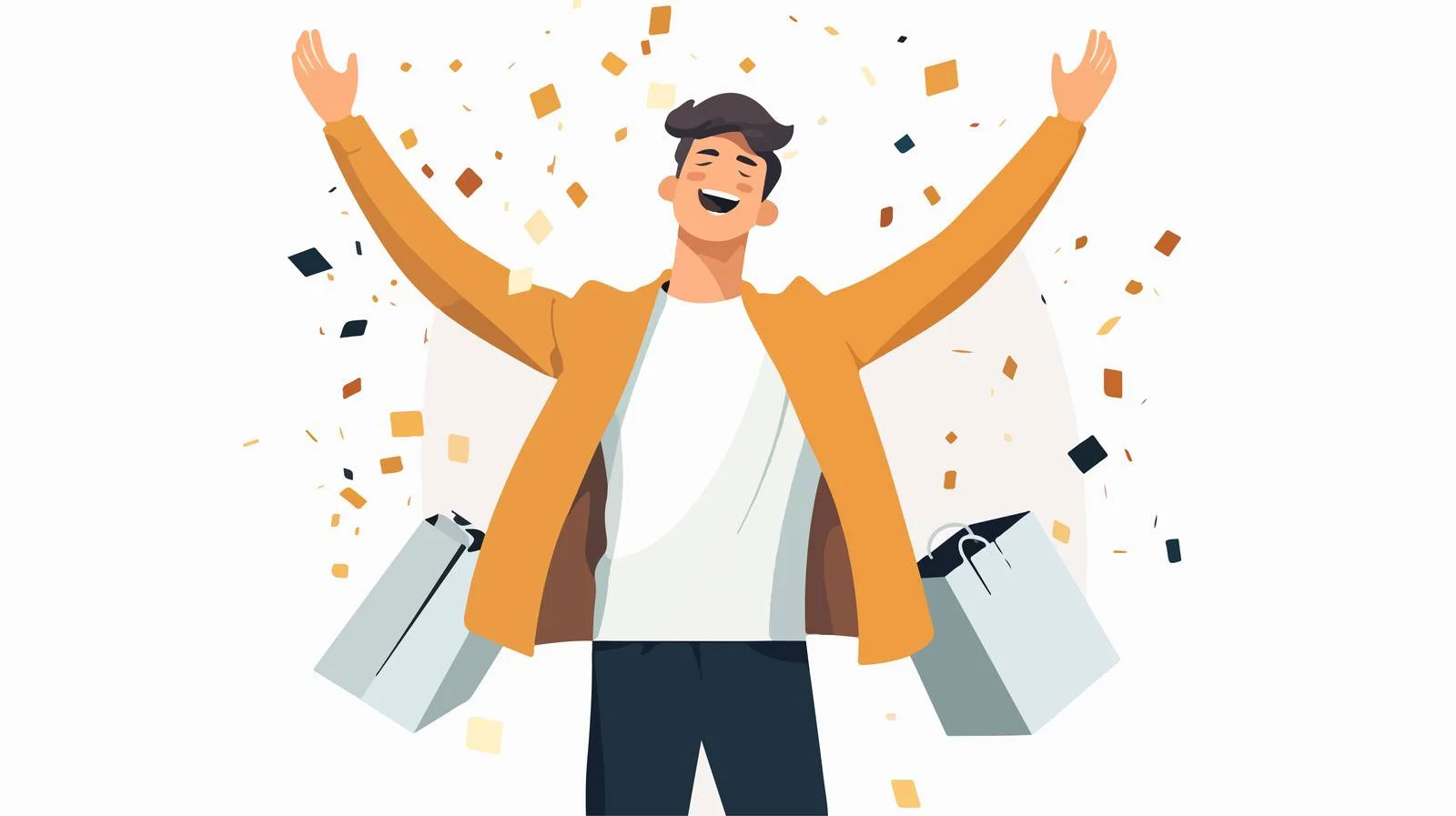 Eager Shopper Delighted with Purchase — free download from Dotvec