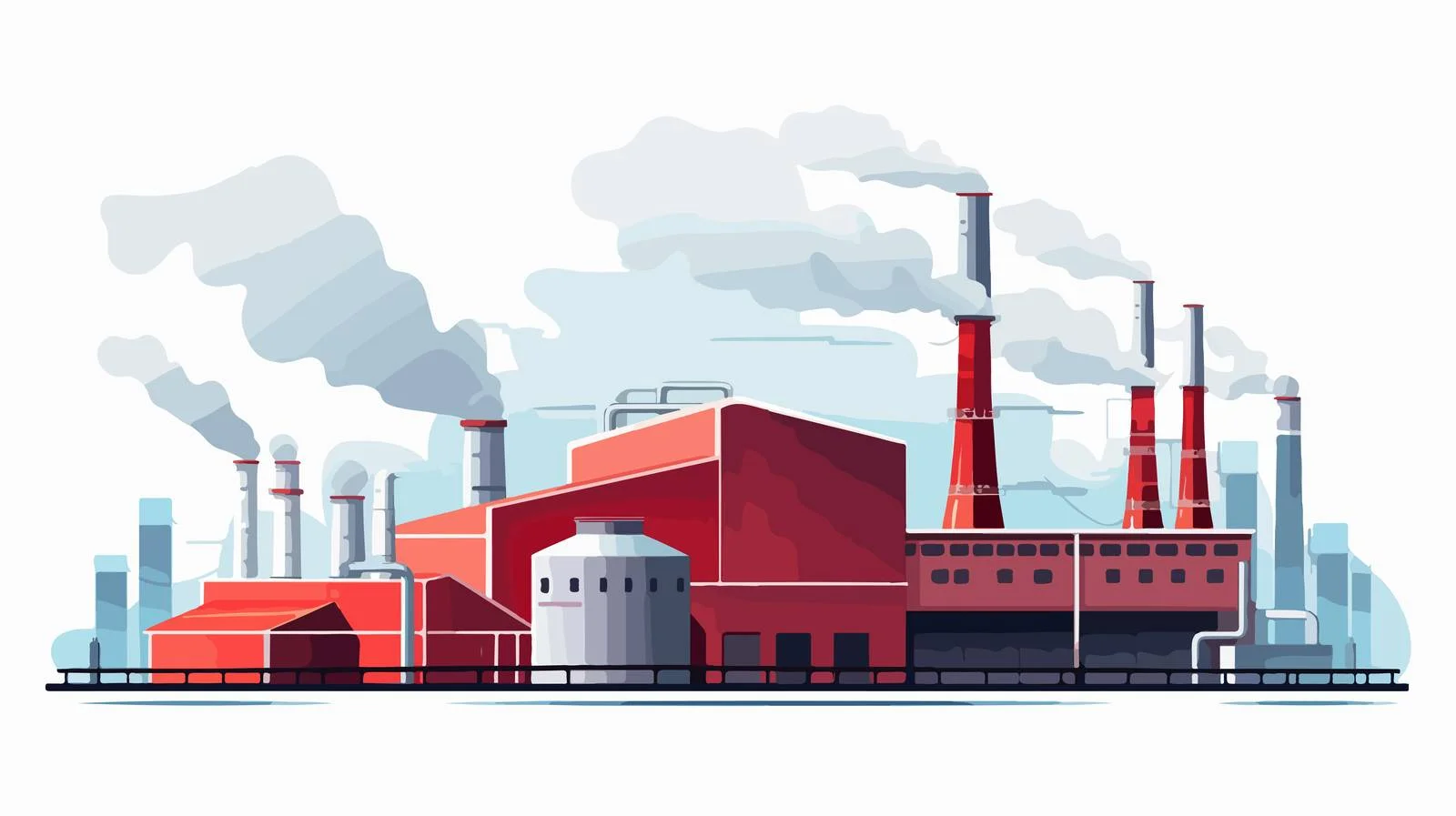 Industrial Structure with Pipes and Cooling Towers — free download from Dotvec