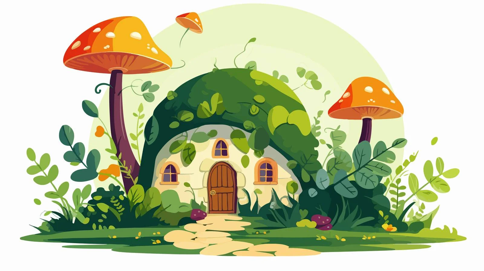 Enchanting Fairy-tale Dwelling. Adorable Dwarf House — free download from Dotvec