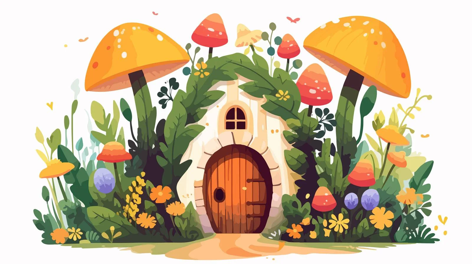 Enchanted forest cottage retreat with whimsical charm — free download from Dotvec