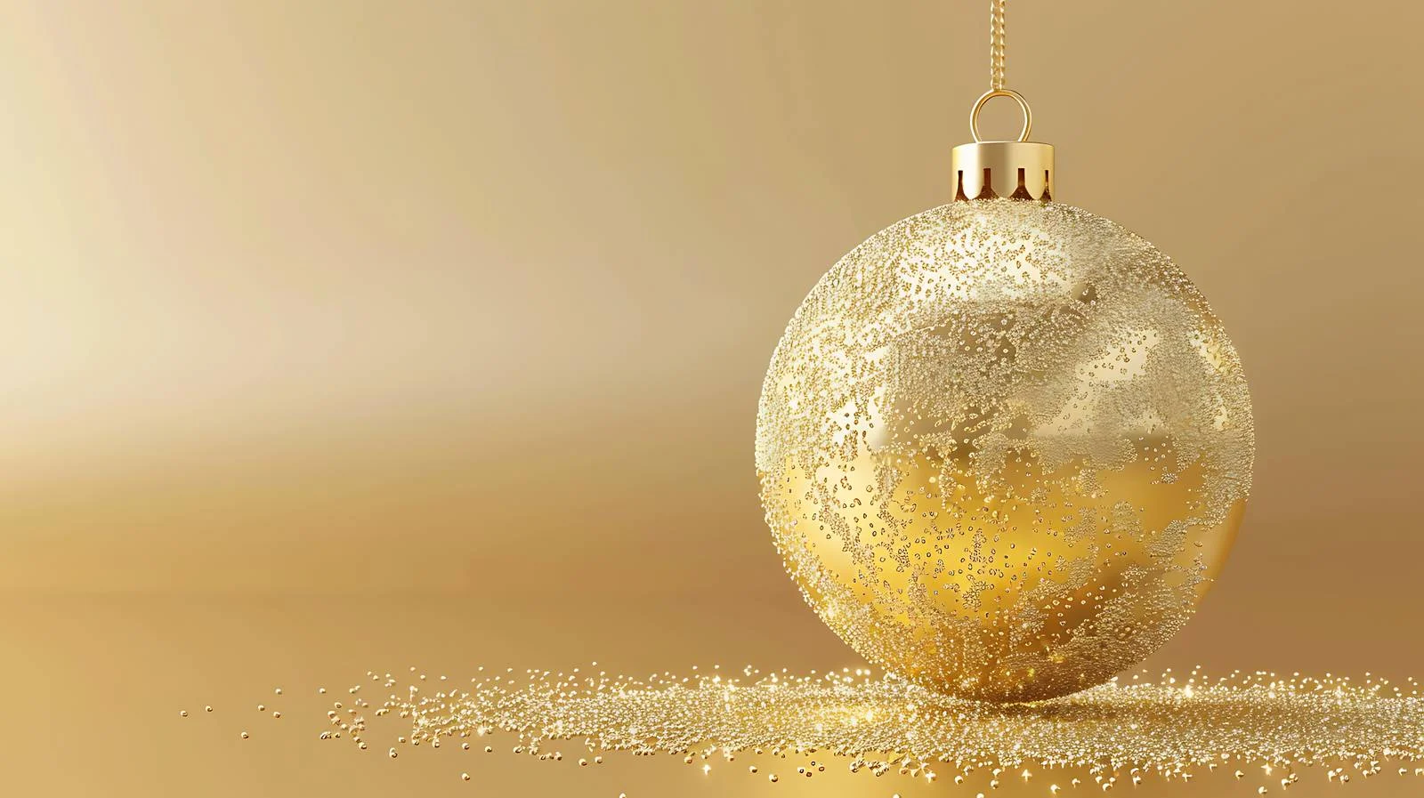 Golden Festive 3D Christmas Ball Pattern — free download from Dotvec