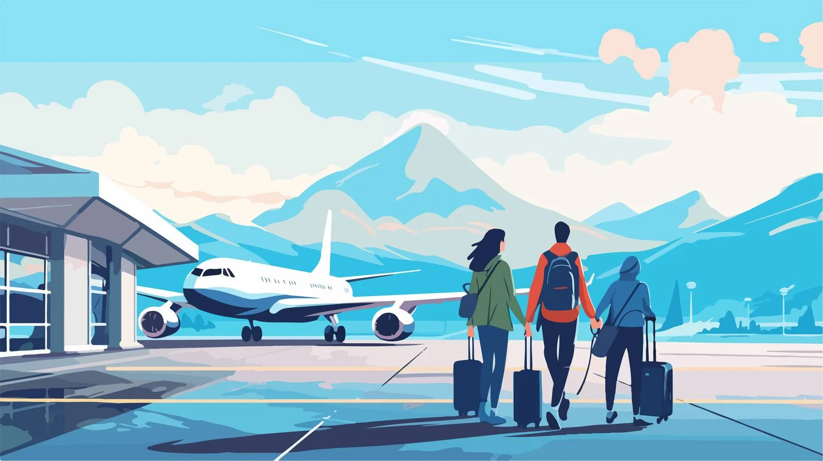 Modern Family at Airport Departure Lounge — free download from Dotvec