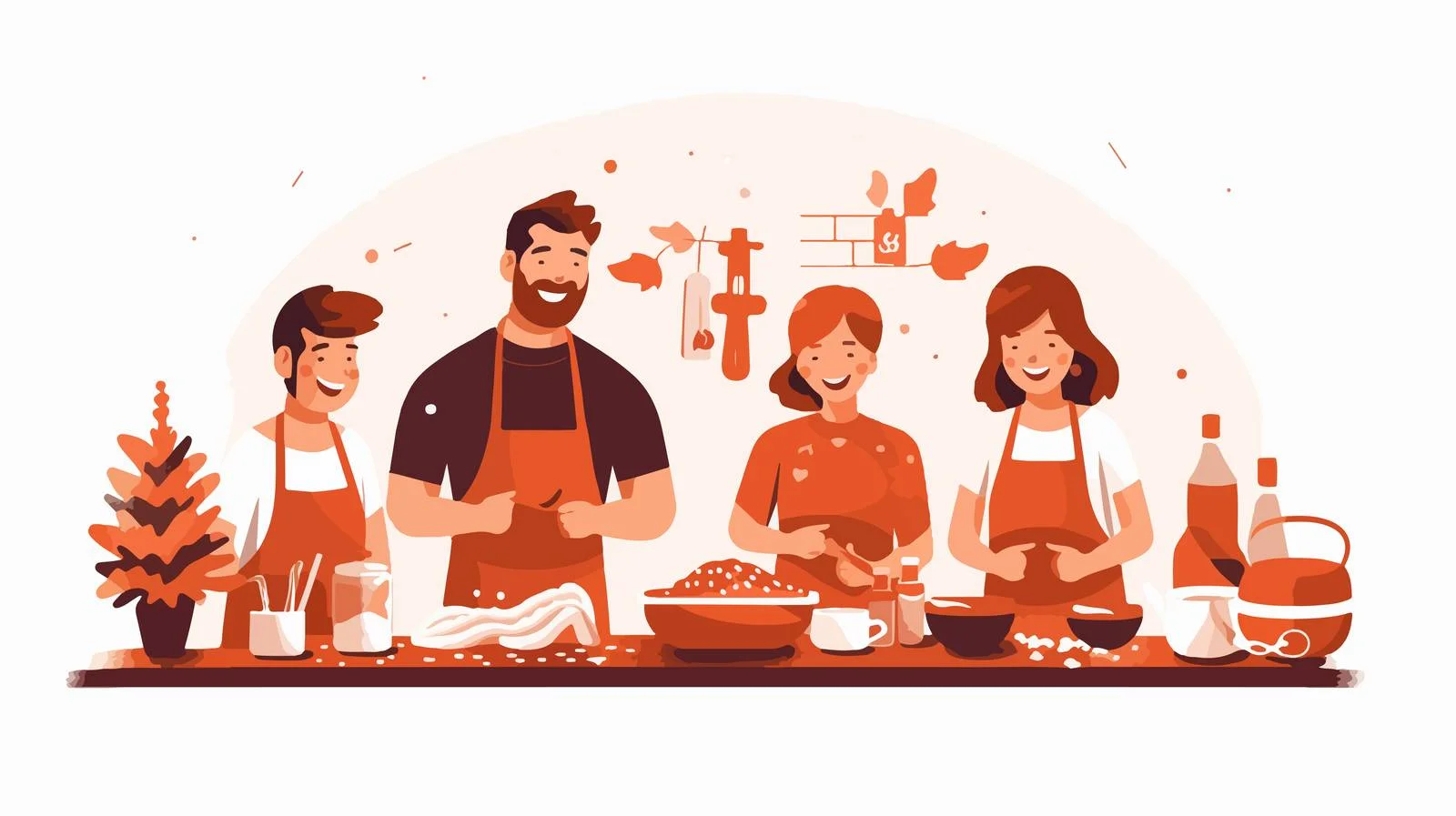 Holiday Family Baking Festive Ginger Cookies — free download from Dotvec