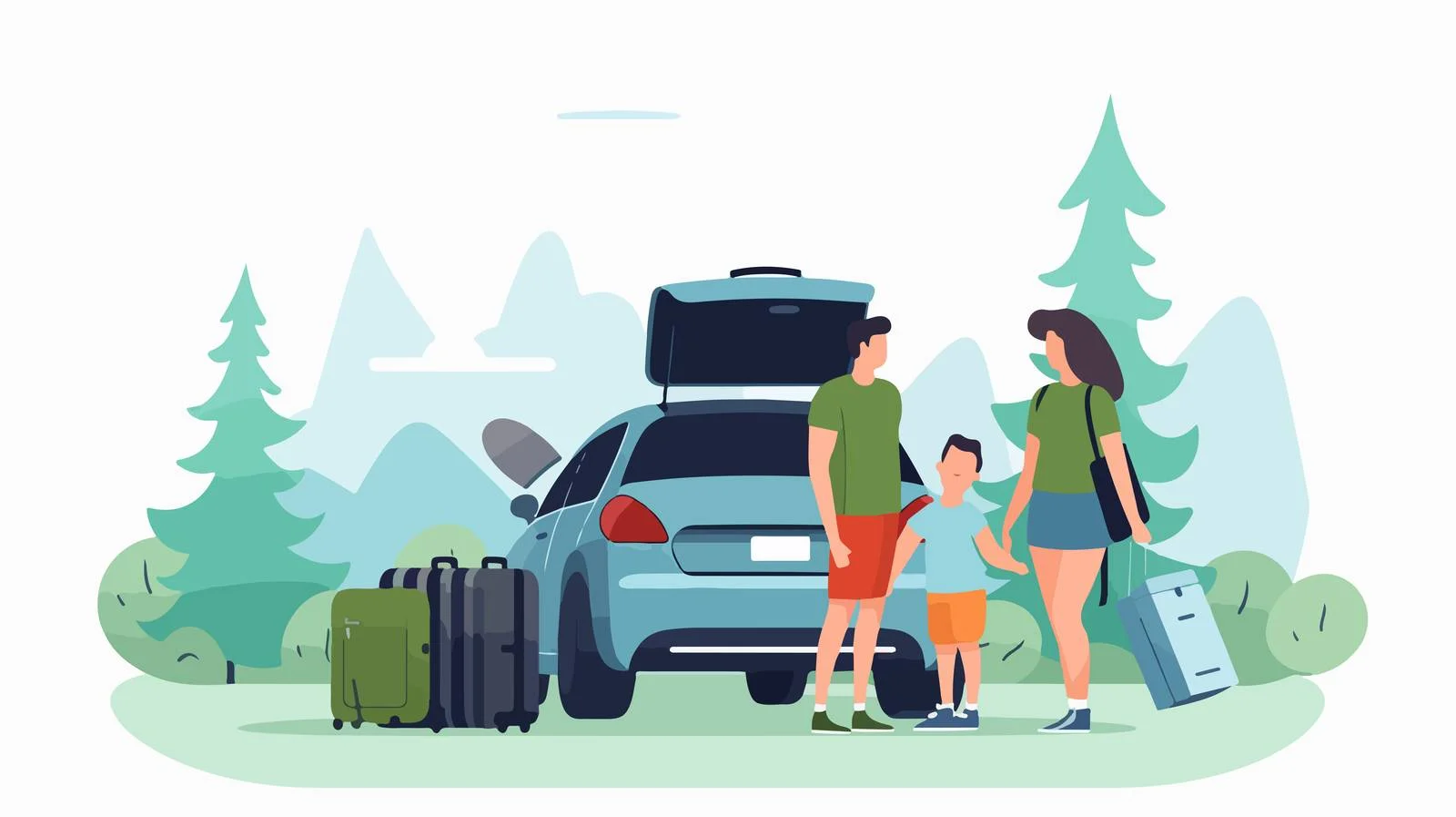 Preparing Family Loading Car for Travel — free download from Dotvec