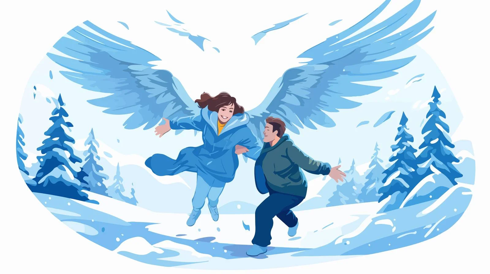 Festive Family Crafting Snow Angel Delight — free download from Dotvec