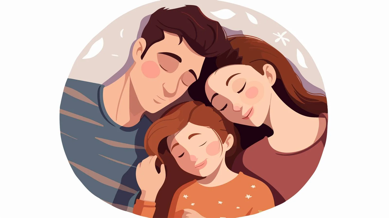 Cozy Family Naptime: Tired Parents and Child — free download from Dotvec