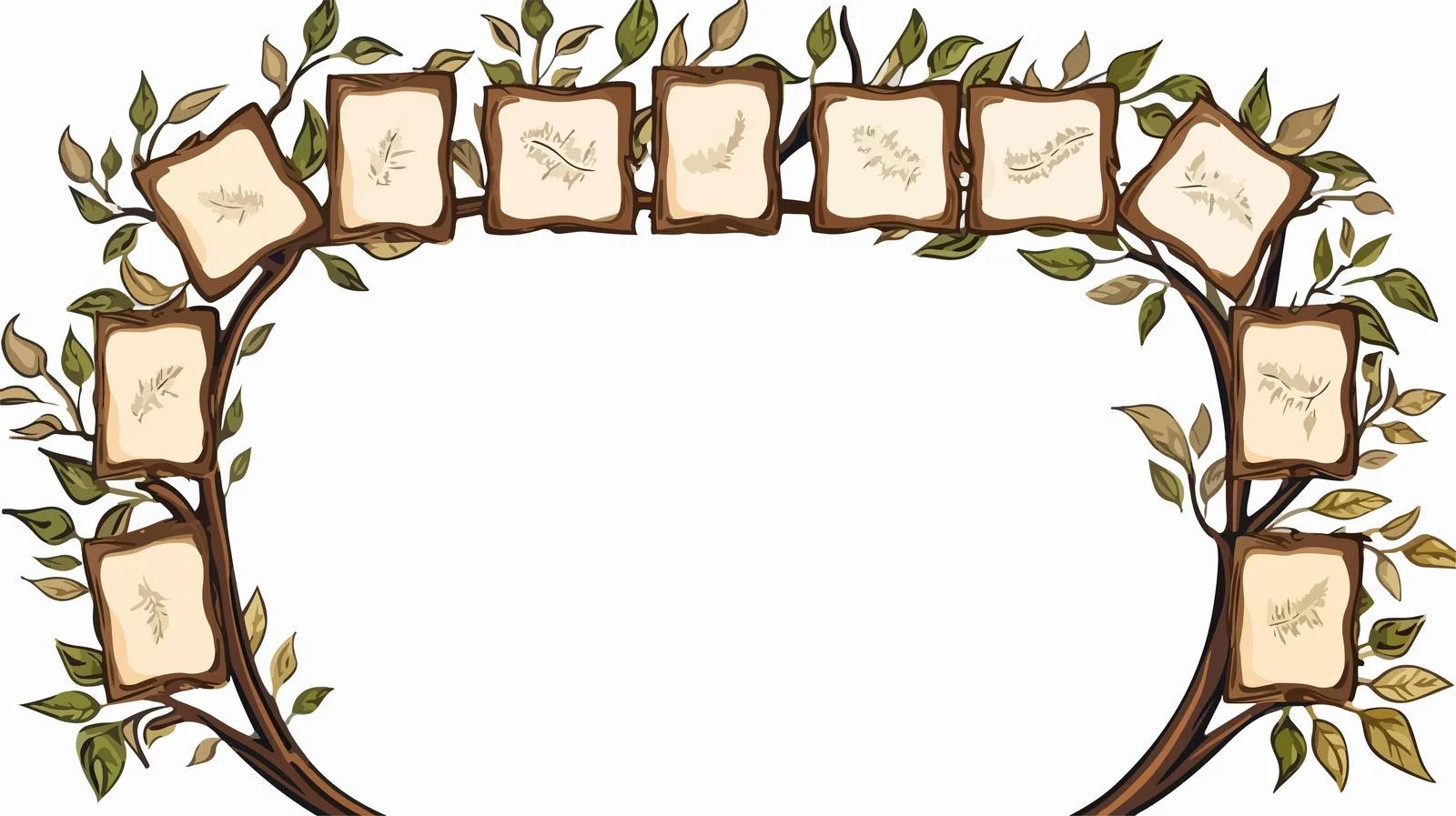 Ancestry tree template for pedigree chart — free download from Dotvec