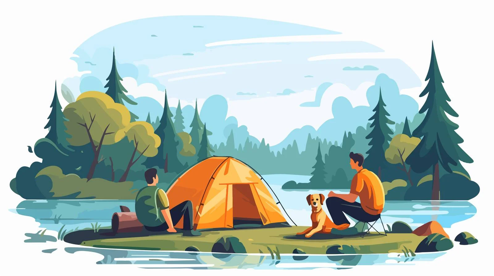 Serene Family Camping Amidst Natural Beauty — free download from Dotvec
