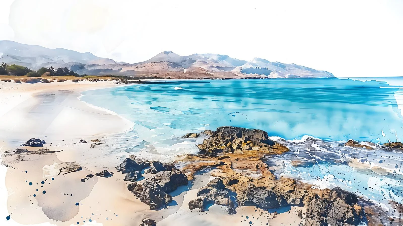 Tranquil Elafonisi Beach in Crete, Greece — free download from Dotvec