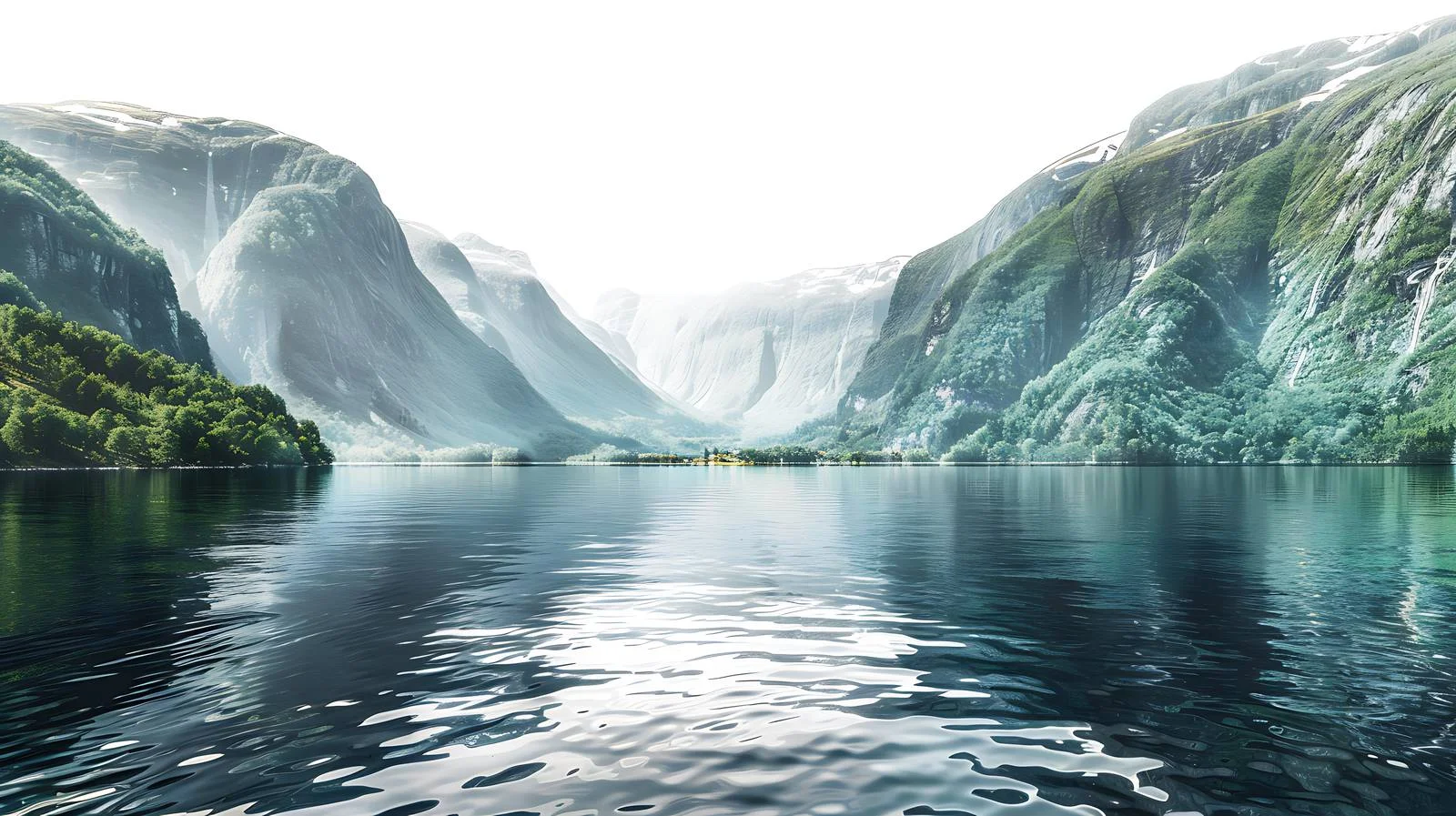Scenic Geiranger Fjord Norway White Background — free download from Dotvec