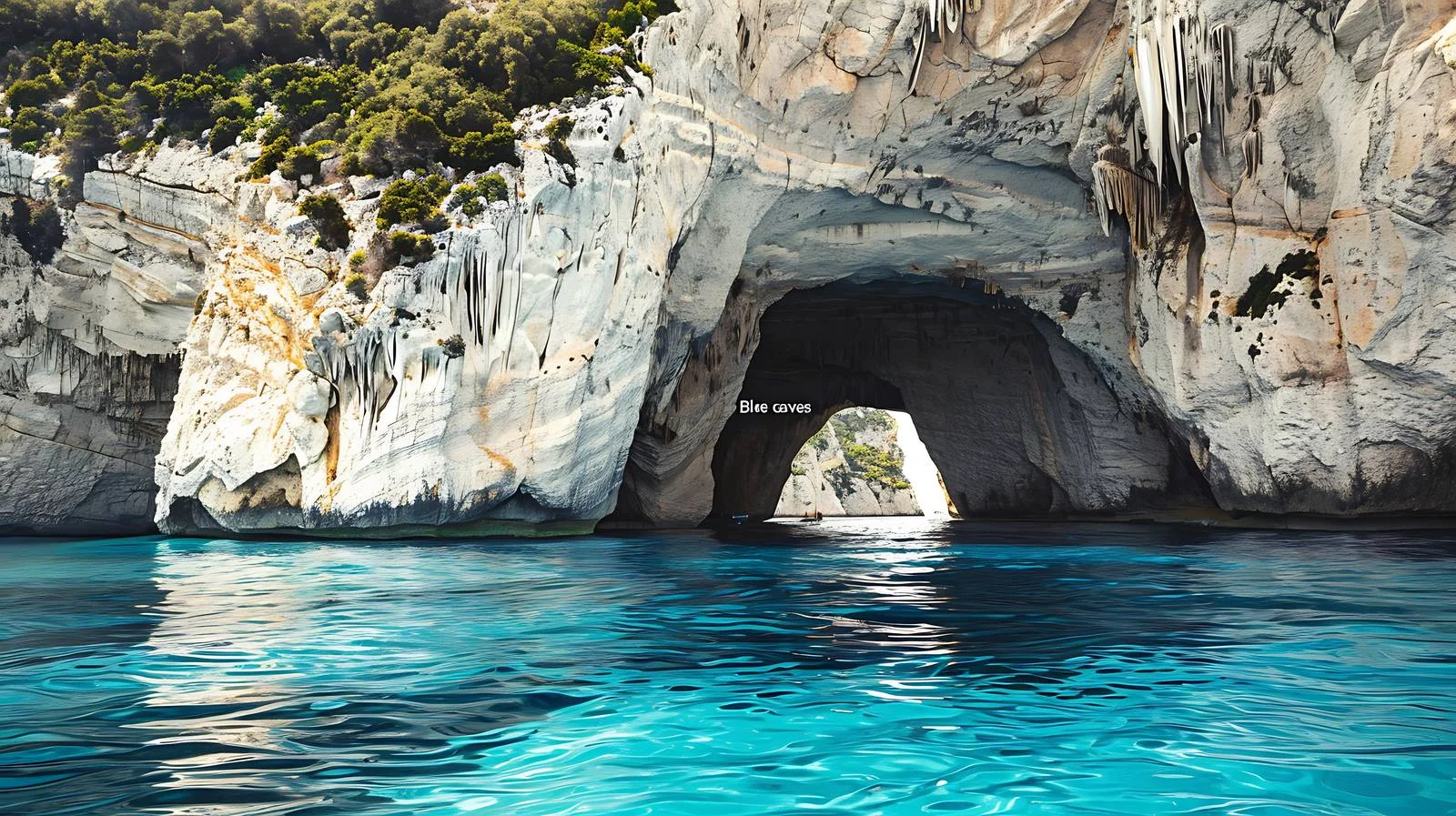 Majestic Blue Caves in Zakynthos, Greece — free download from Dotvec