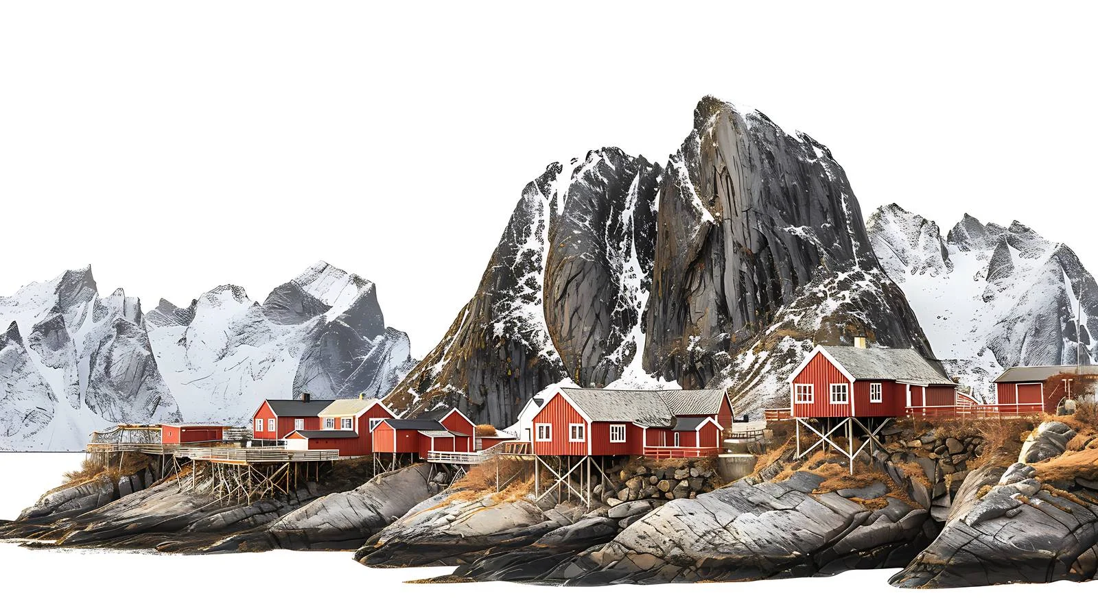 Charming Hamnoy: Iconic Fishing Village in Norway — free download from Dotvec