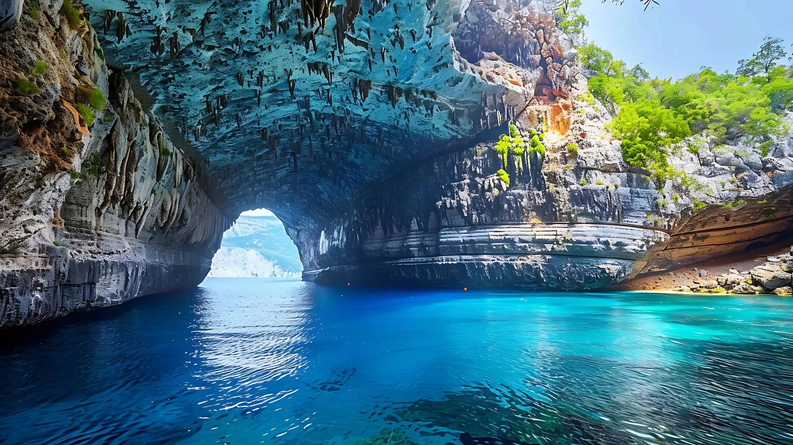 Captivating Melissani Lake on Kefalonia Island — free download from Dotvec